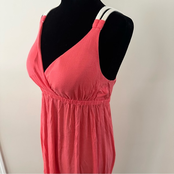 Pink Rose Maxi Dress in Coral, Size Large - Picture 2 of 8